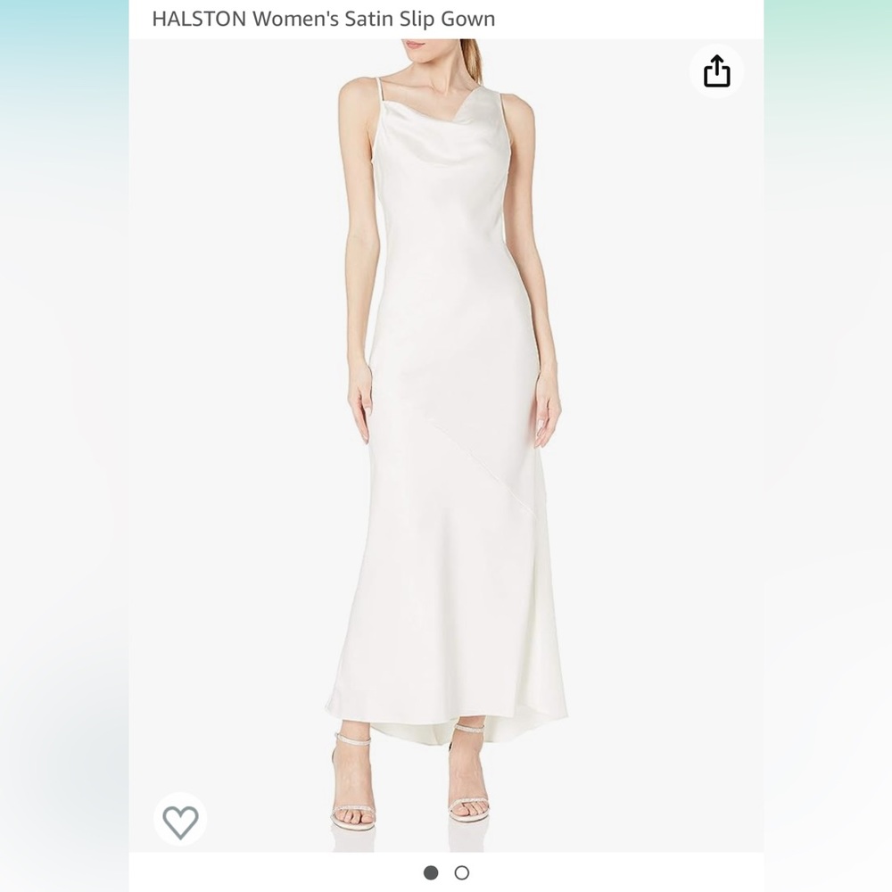 Halston satin slip gown
